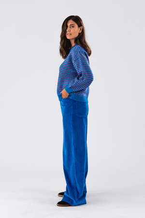 TERRY KNIT JUMPER BLUE