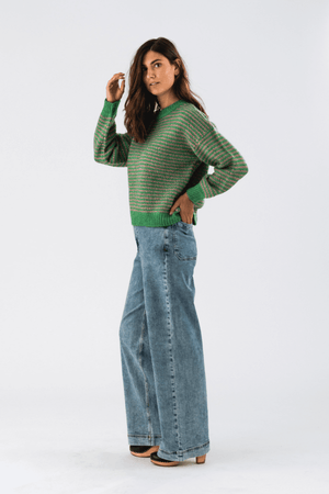 TERRY KNIT JUMPER GREEN