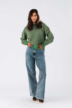 TERRY KNIT JUMPER GREEN