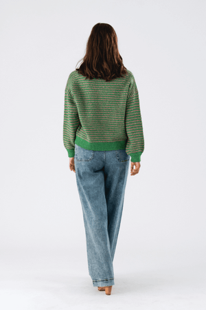 TERRY KNIT JUMPER GREEN