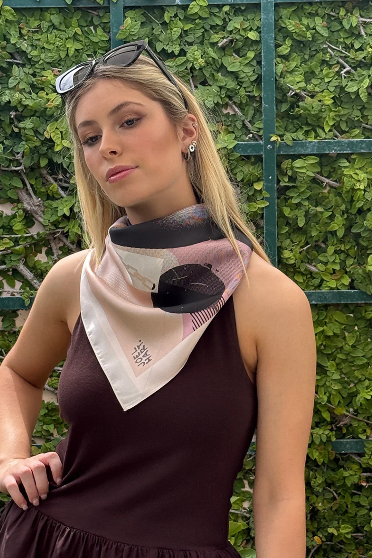 THE DH x JOEL HART FORM SILK SCARF