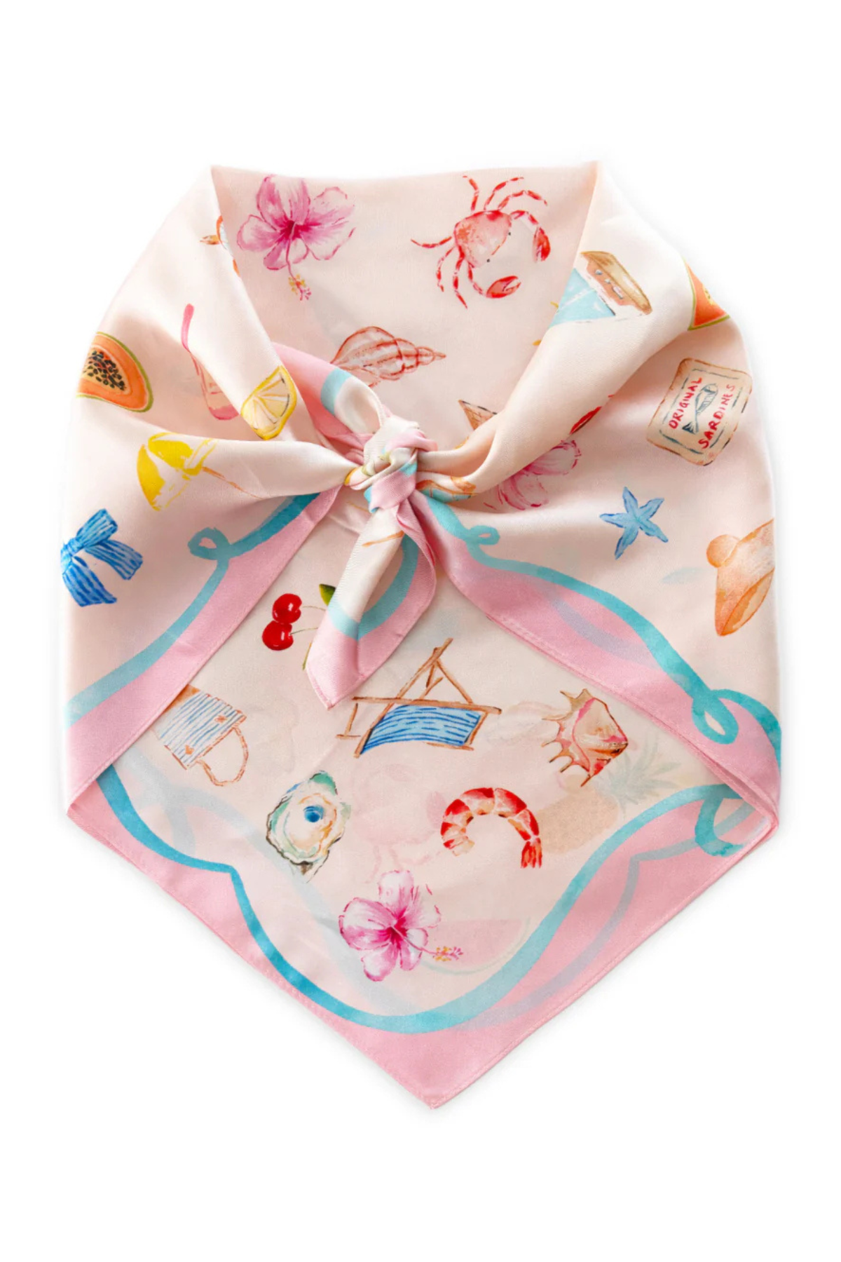 THE DH X CASS DELLAR LITTLE COVE SILK PETITE SCARF