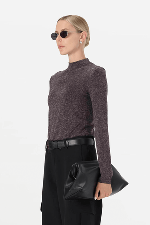 THELMA KNIT TOP MIDNIGHT LUREX