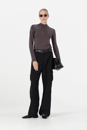 THELMA KNIT TOP MIDNIGHT LUREX