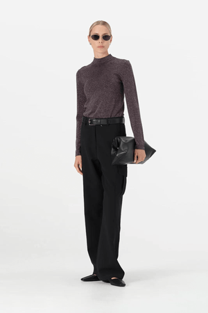 THELMA KNIT TOP MIDNIGHT LUREX