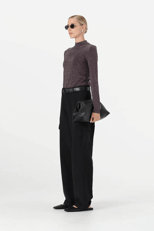 THELMA KNIT TOP MIDNIGHT LUREX