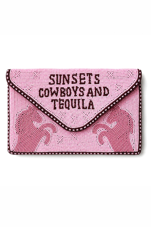 THE PINK PONY BEADED BAG