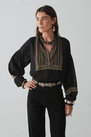 TINA BLOUSE MADURAI CHARCOAL