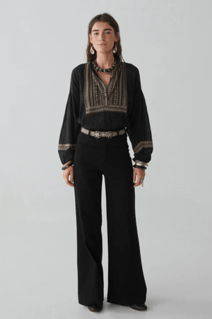TINA BLOUSE MADURAI CHARCOAL
