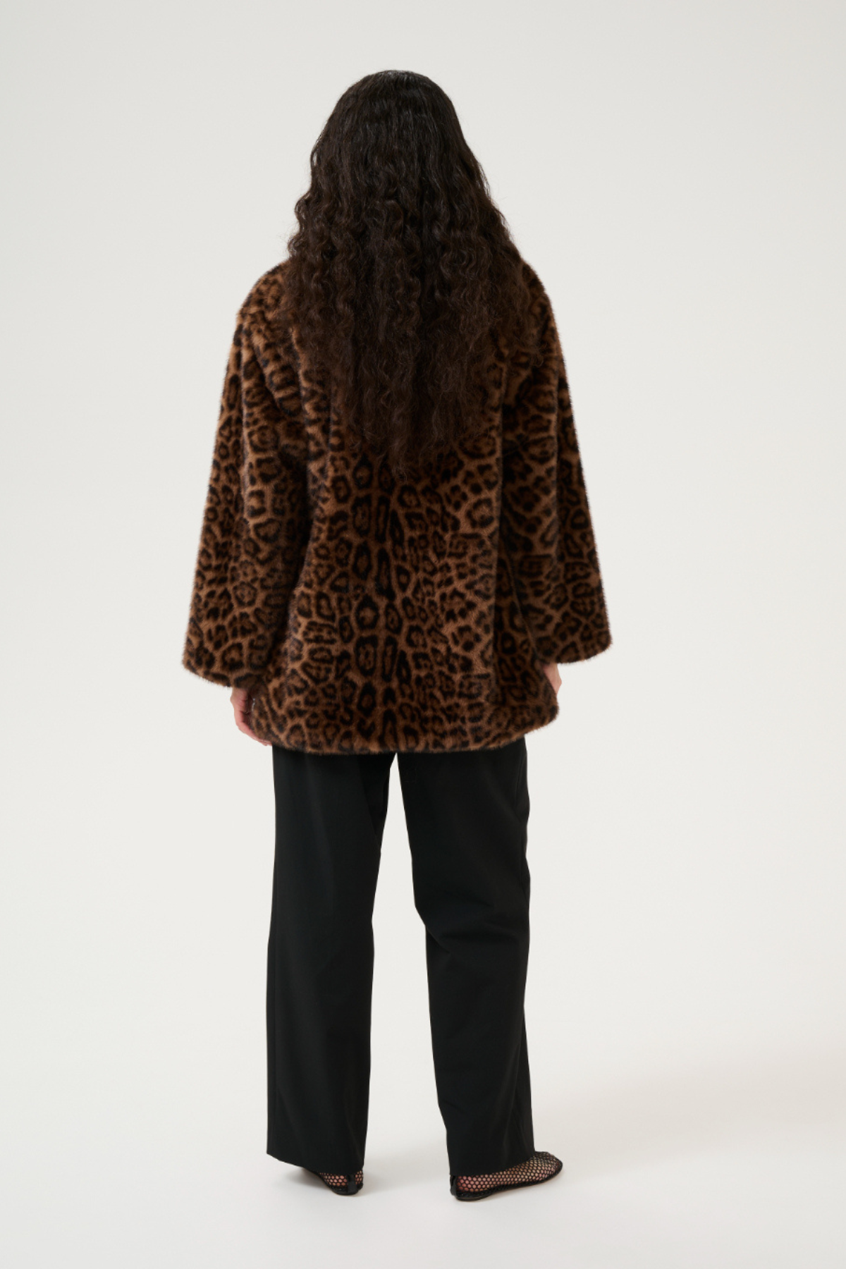 TIRA FUR JACKET BROWN LEOPARD