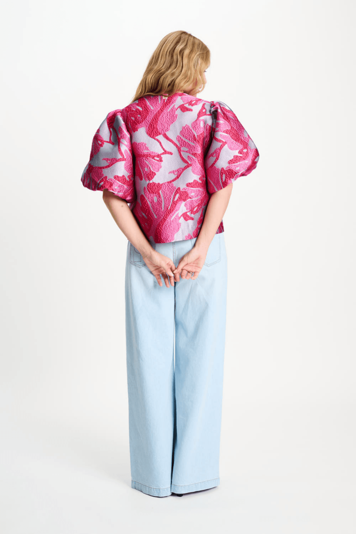 TOP URBAN FLORA BLUE JACQUARD