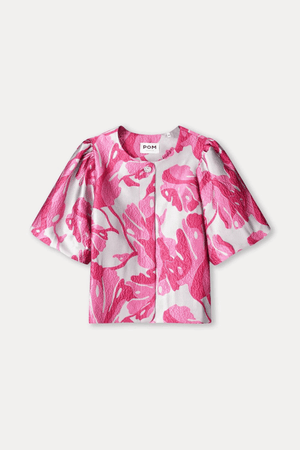 TOP URBAN FLORA BLUE JACQUARD