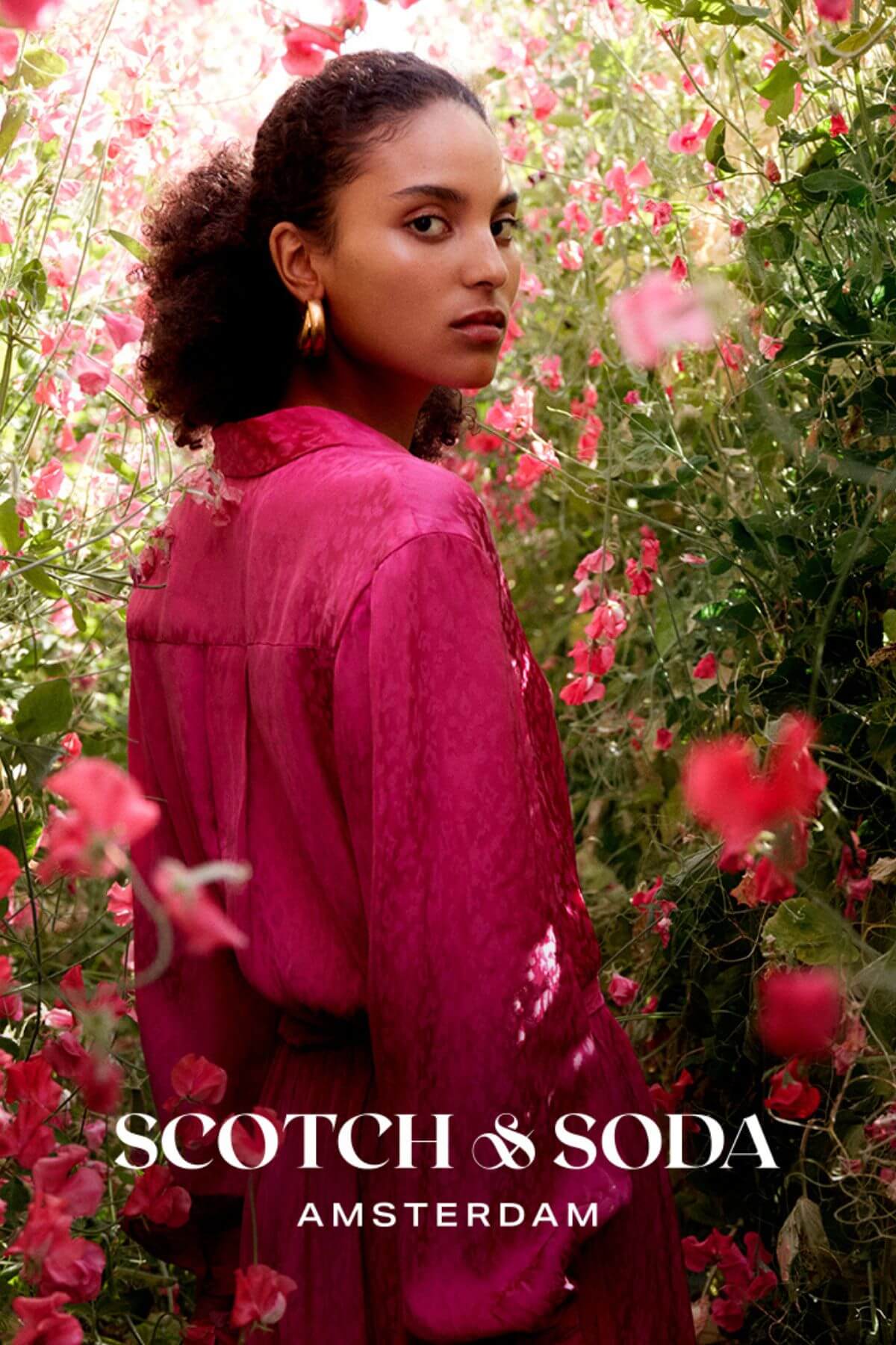 SHIRT JACQUARD DRESS FUCHSIA