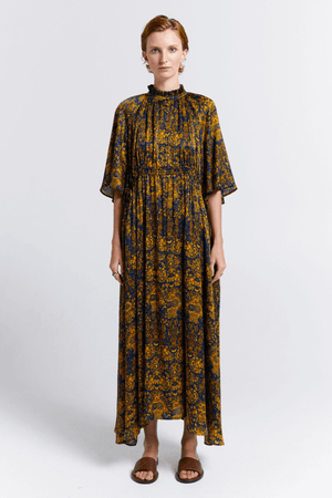 TRINKET DRESS NAVY/ANTIQUE GOLD