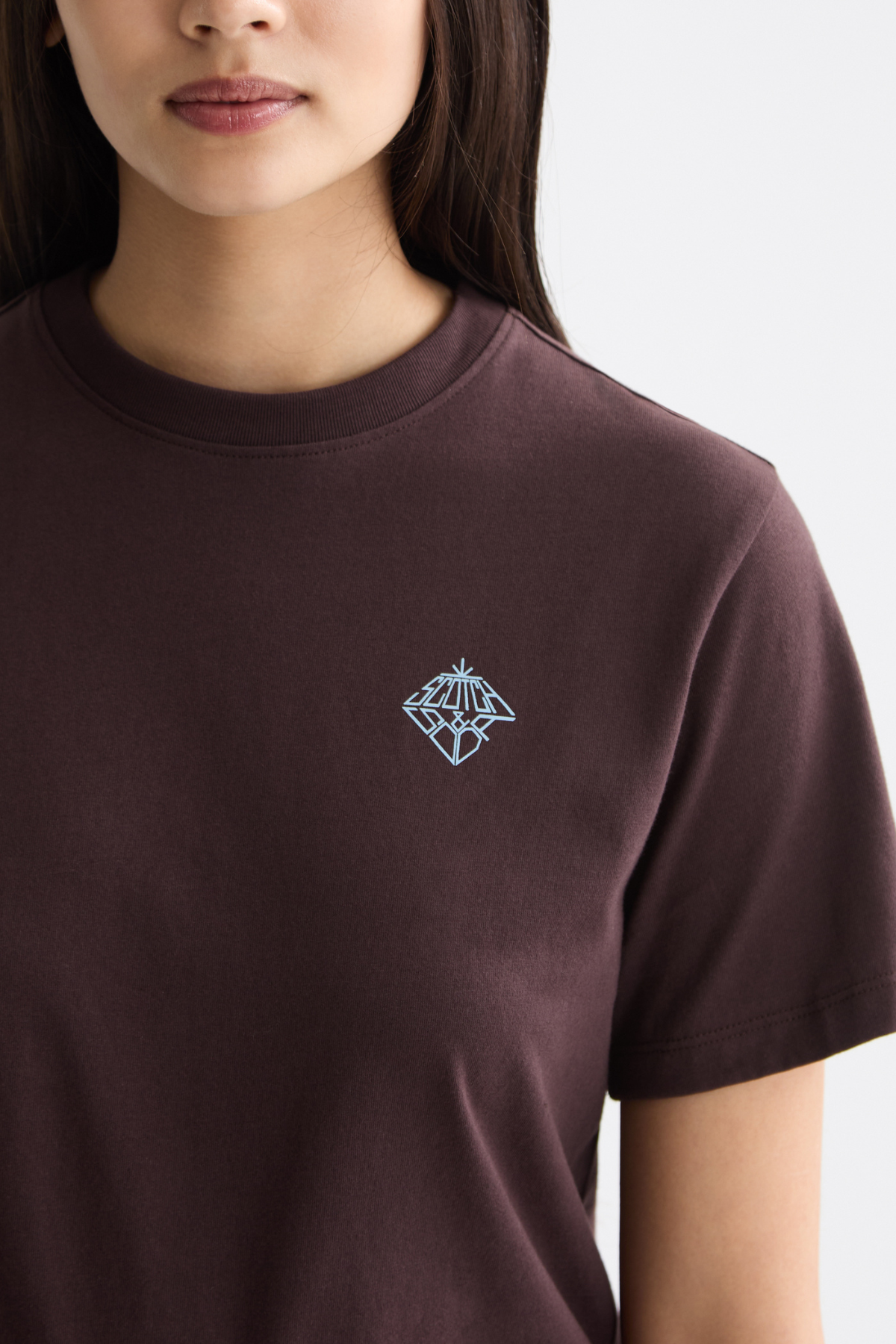 REGULAR FIT T-SHIRT CHOCOLATE PLUM