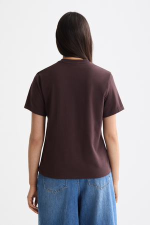 REGULAR FIT T-SHIRT CHOCOLATE PLUM