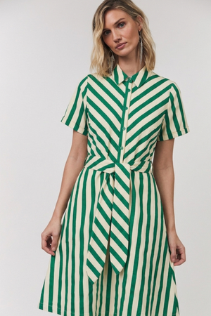 TULLE MIDI DRESS GREEN