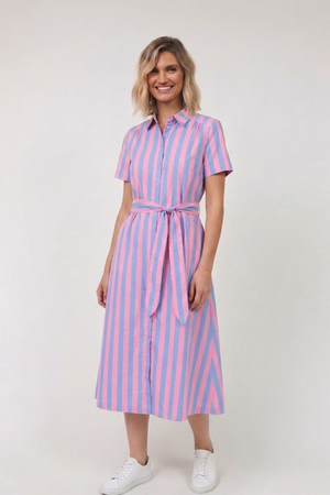 TULLE MIDI DRESS STRIPE