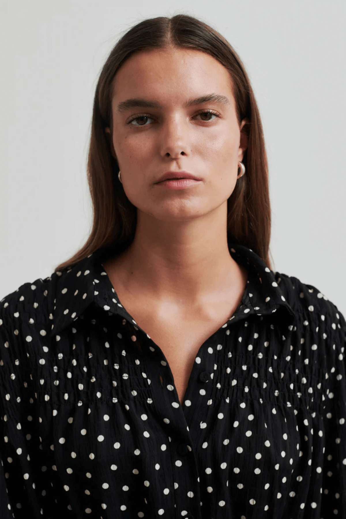 TUVA SPOT PRINT SHIRT BLACK