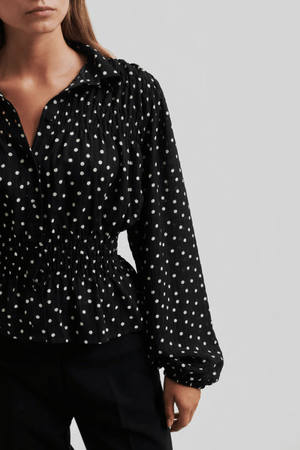 TUVA SPOT PRINT SHIRT BLACK