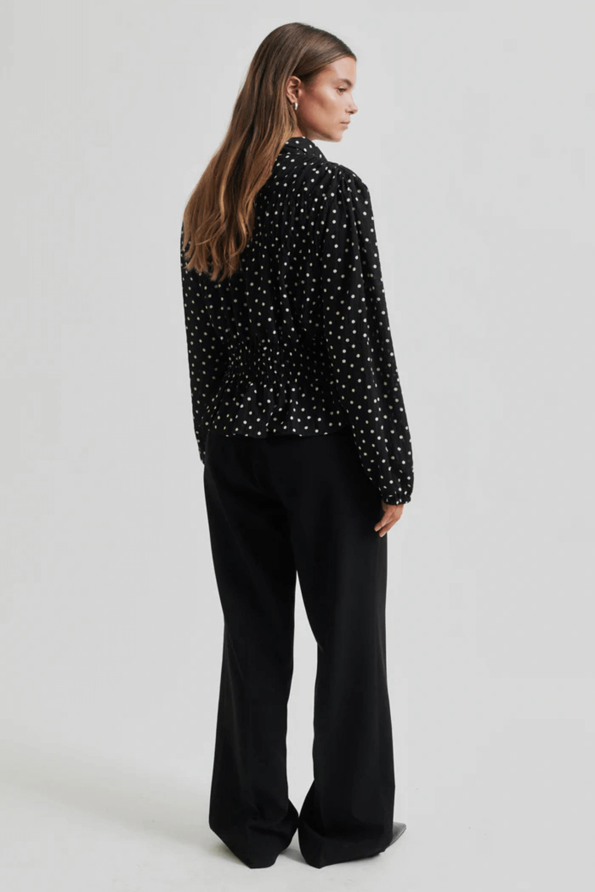 TUVA SPOT PRINT SHIRT BLACK