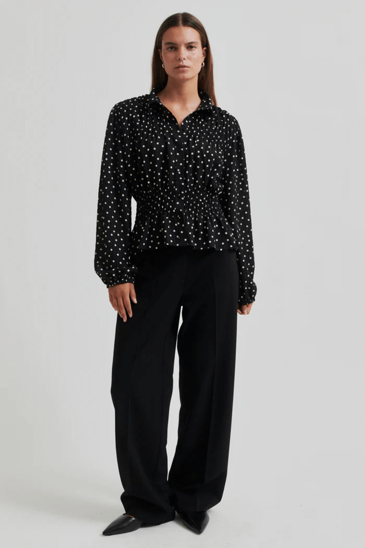 TUVA SPOT PRINT SHIRT BLACK