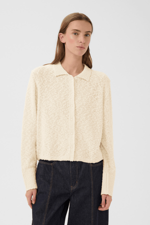 UNICE LONG SLEEVE CARDIGAN EGRET