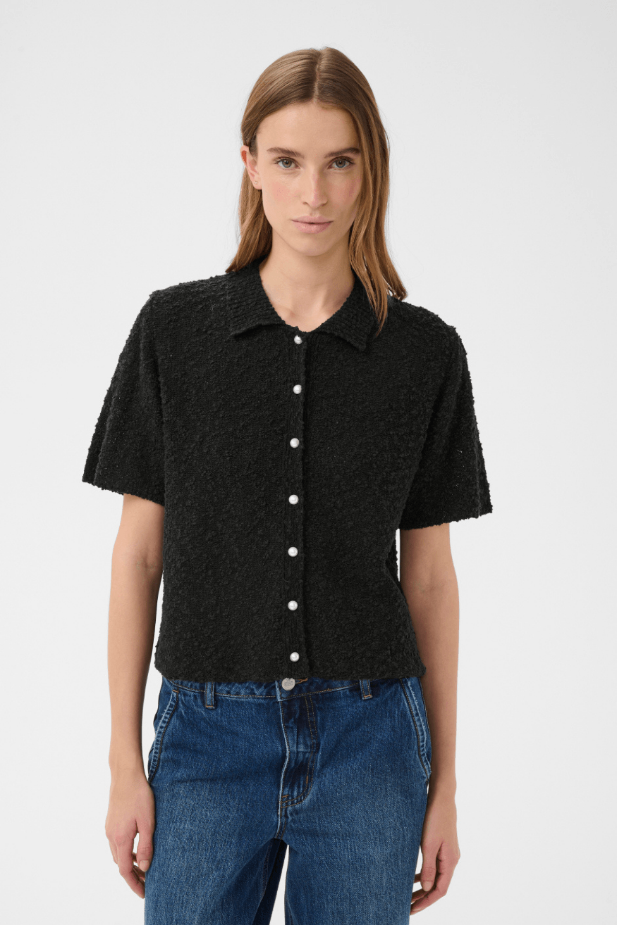 UNICE SHORT SLEEVE CARDIGAN METEORITE