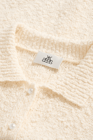 UNICE SHORT SLEEVE CARDIGAN EGRET