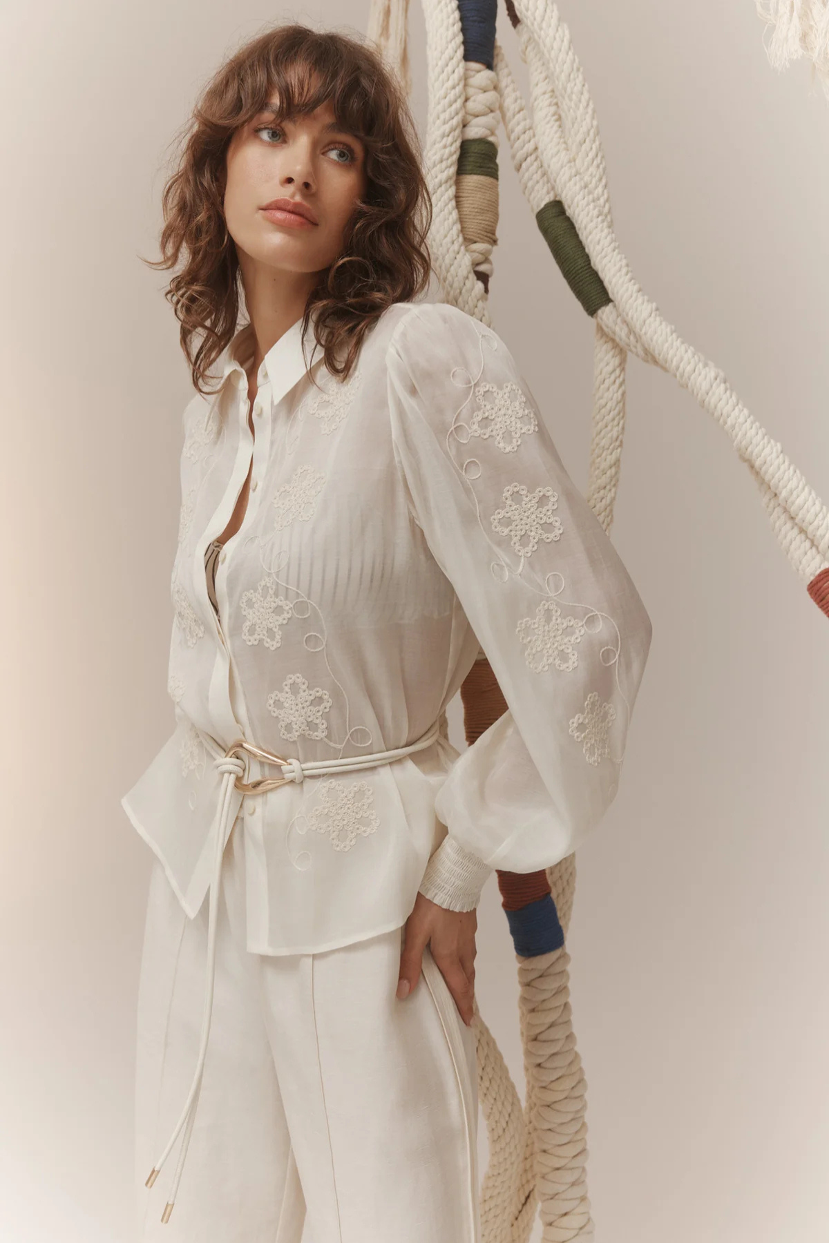 VENETIAN BELT IVORY