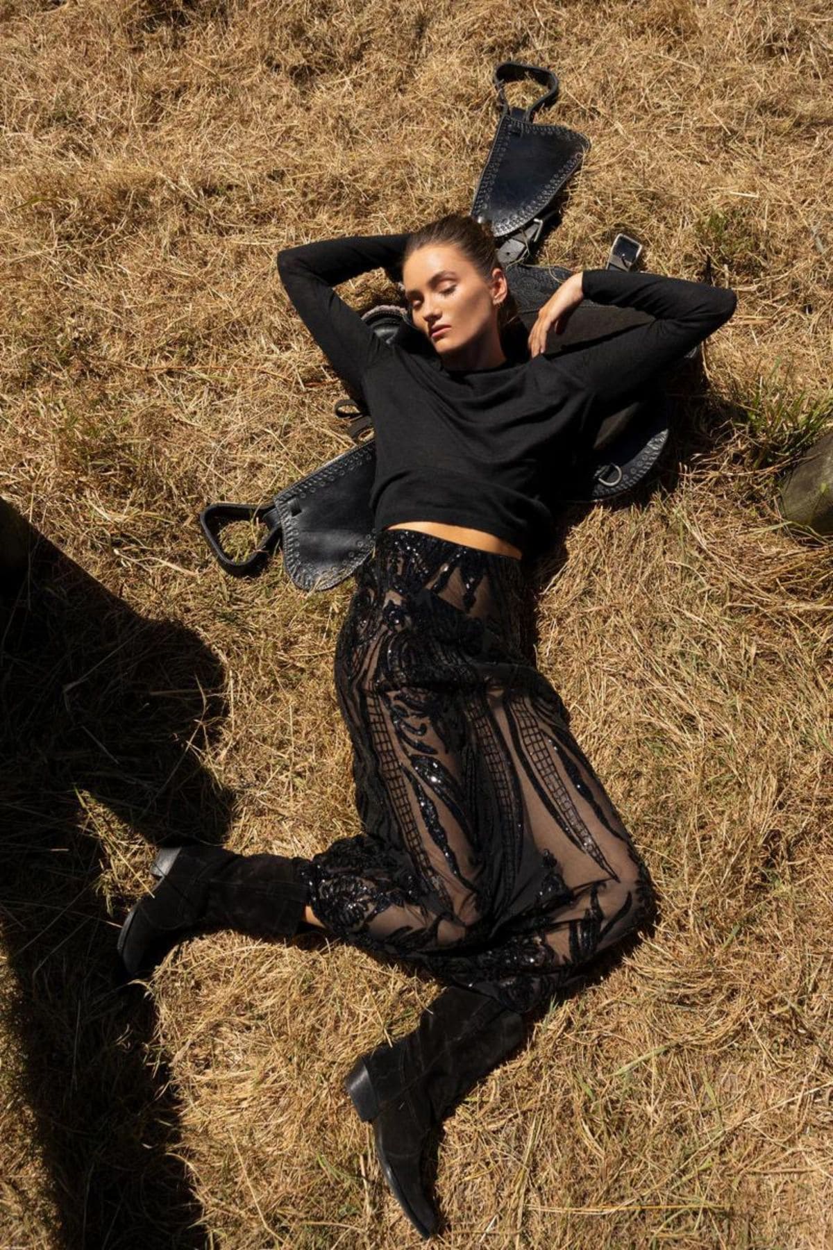 VERSAILLES SKIRT BLACK