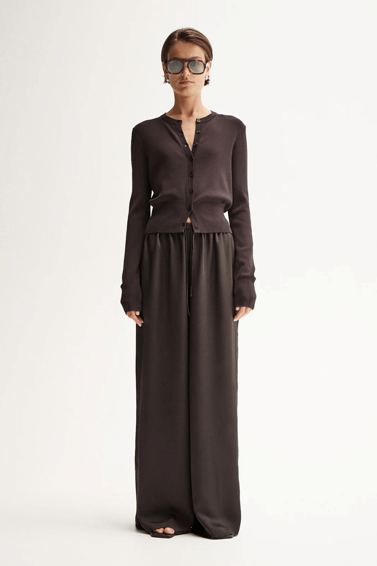 VICTORIA KNIT CARDIGAN CHOCOLATE