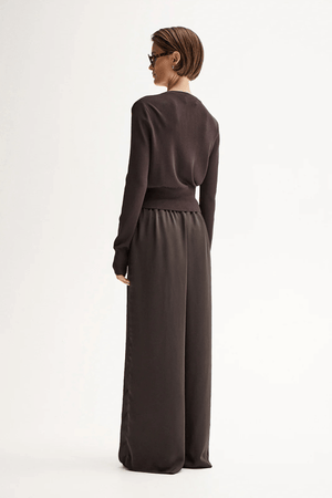 VICTORIA KNIT CARDIGAN CHOCOLATE