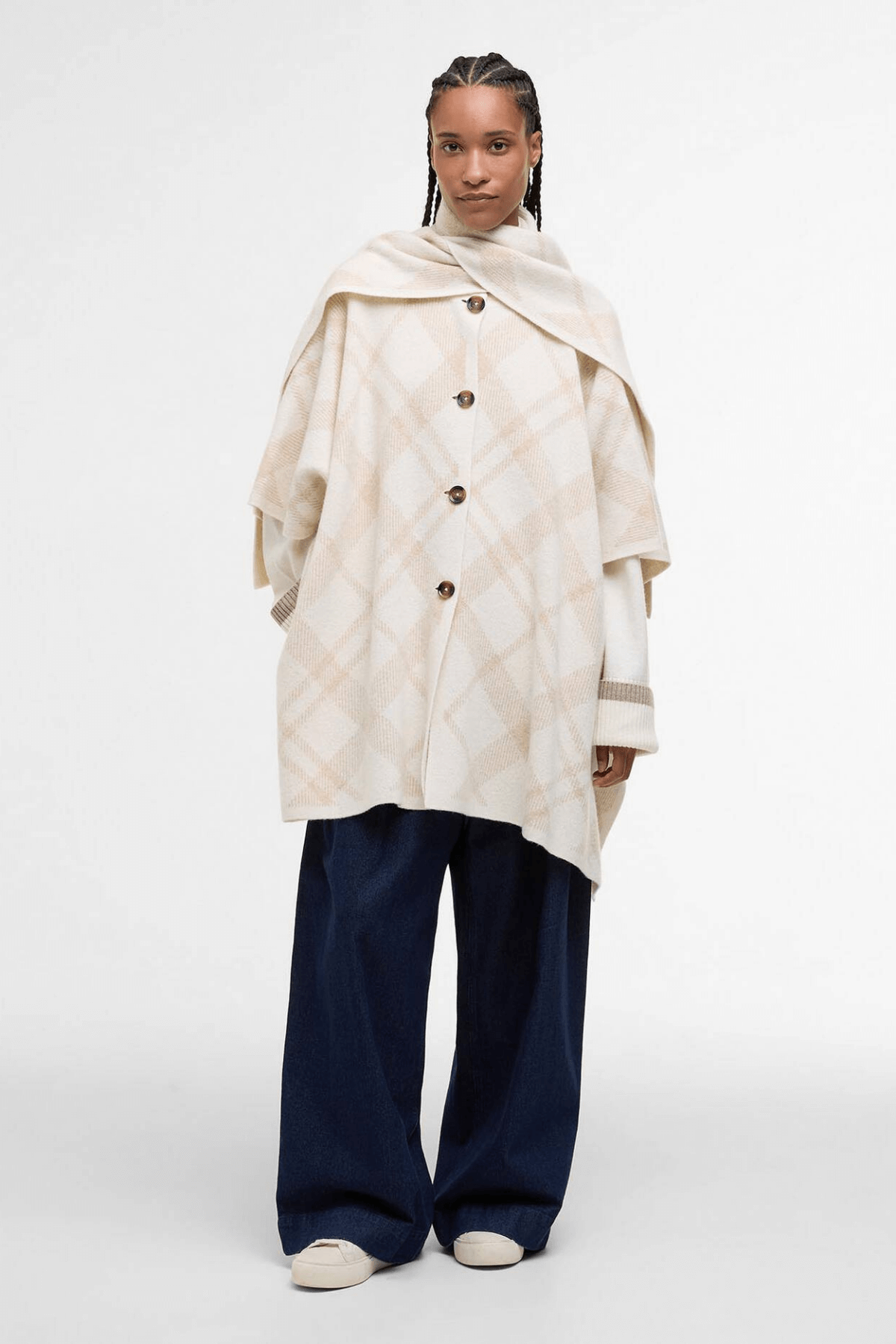 VIENNA KNITTED CAPE MULTI