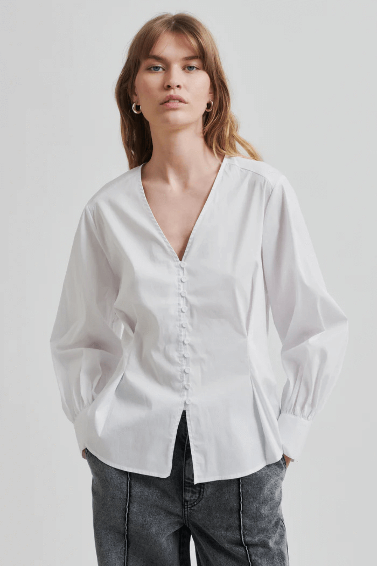 VIKTORIA STUD SHIRT WHITE
