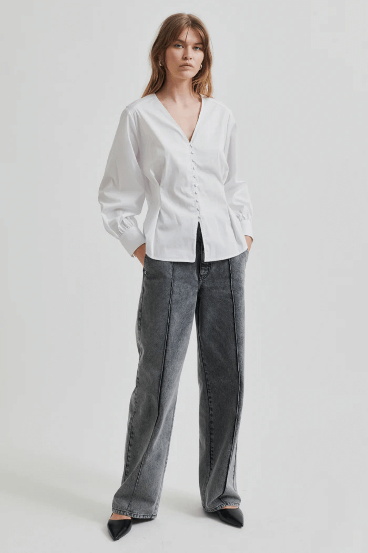 VIKTORIA STUD SHIRT WHITE