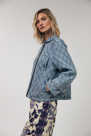 VIOLA QUILTED JACKET WASHED DENIM