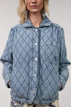 VIOLA QUILTED JACKET WASHED DENIM