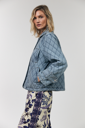 VIOLA QUILTED JACKET WASHED DENIM