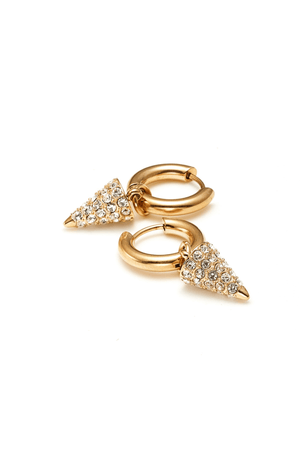 VOLTAGE HOOPS GOLD/CZ