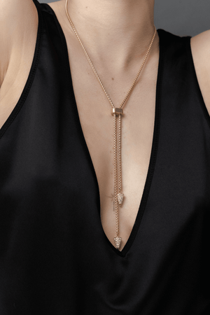 VOLTAGE LARIAT CZ/GOLD