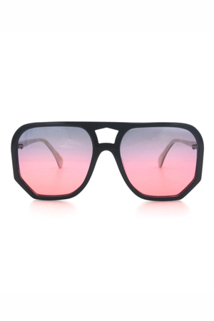 WAGER SUNGLASSES BLACK GREY TO RED