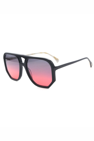 WAGER SUNGLASSES BLACK GREY TO RED