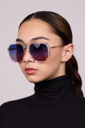 WAGER SUNGLASSES CRYSTAL BLUE TO PURPLE