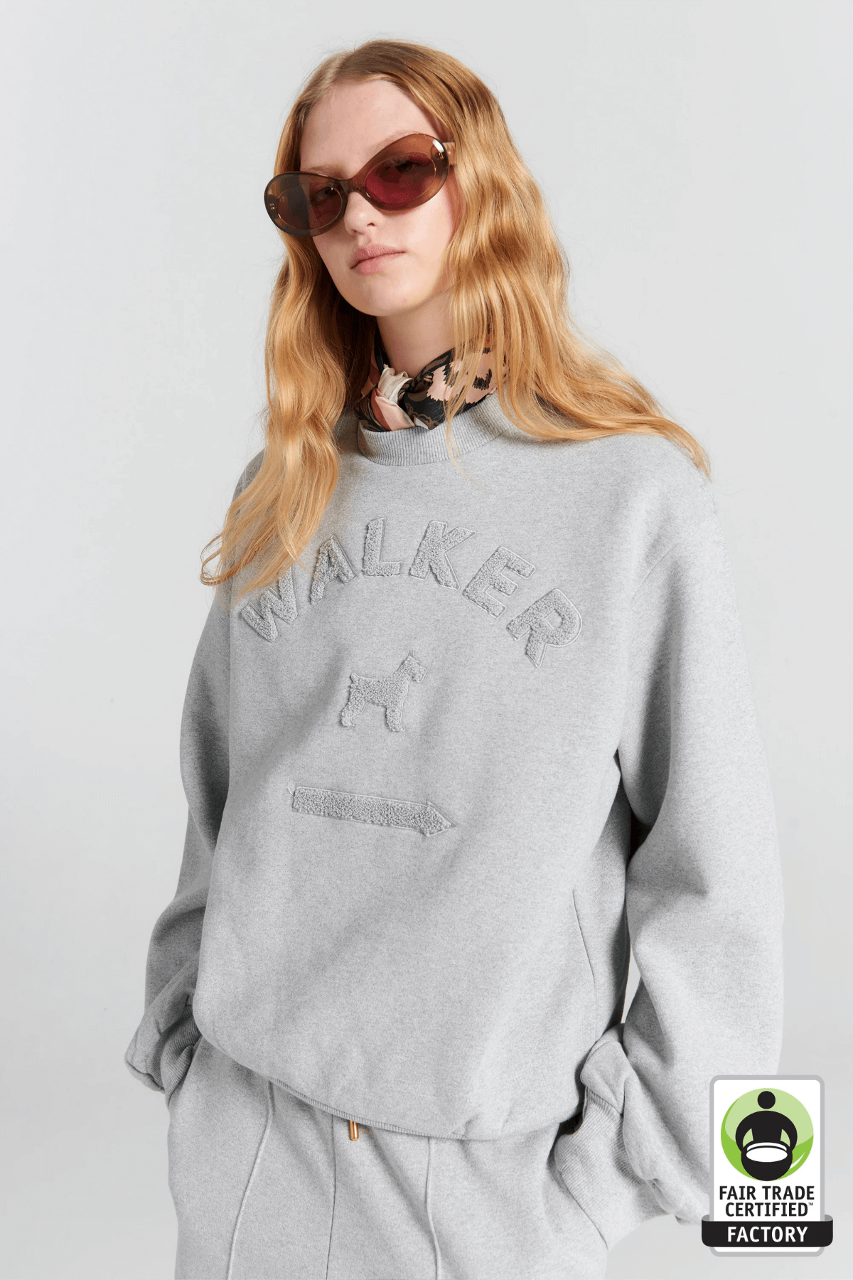 WALKER CREWNECK SWEATSHIRT GREY MARLE