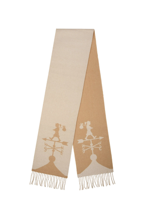 WEATHER SHOP JACQUARD SCARF CREAM/TAN