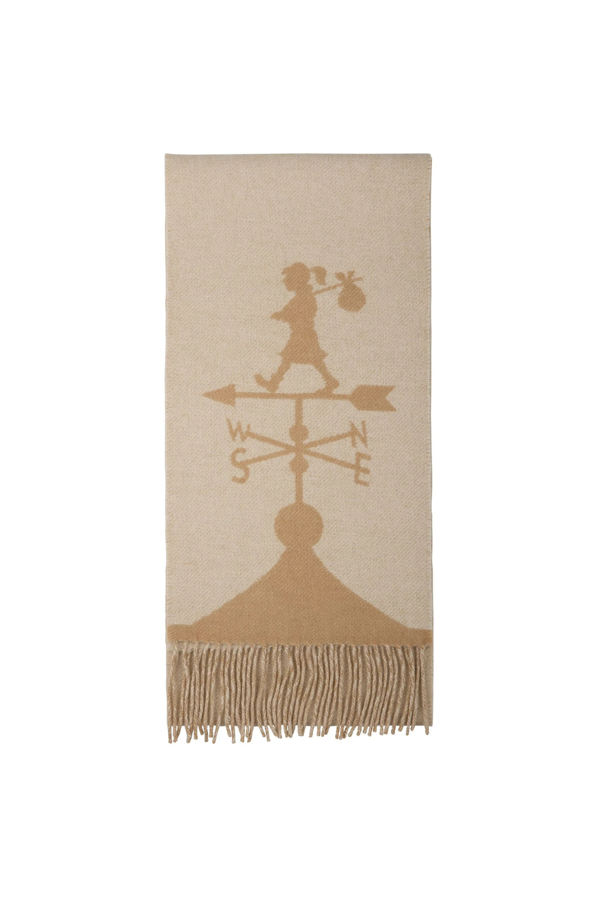 WEATHER SHOP JACQUARD SCARF CREAM/TAN