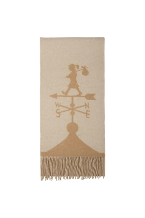 WEATHER SHOP JACQUARD SCARF CREAM/TAN