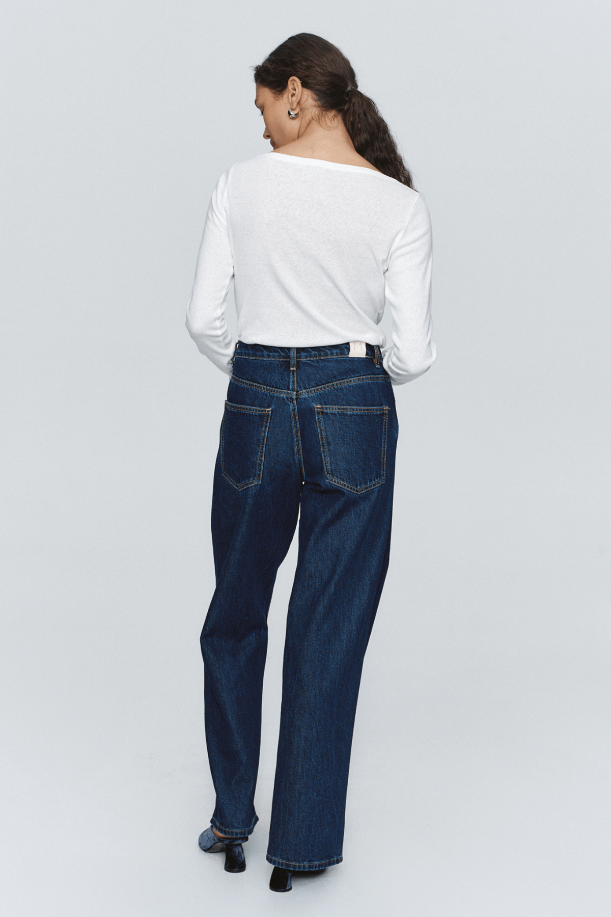 WIDE LEG JEAN WASHED INDIGO