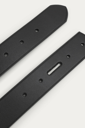 WIDE BELT OVAL BUCKLE BLACK/SILVER